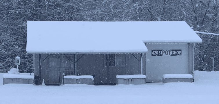 Snow Covered Shop Cropped
